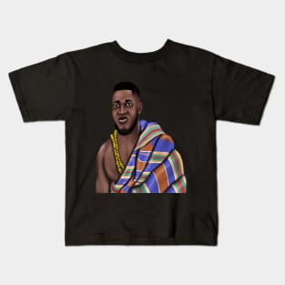 Black Pride Black King Kente Design Melanin Pride Kids T-Shirt